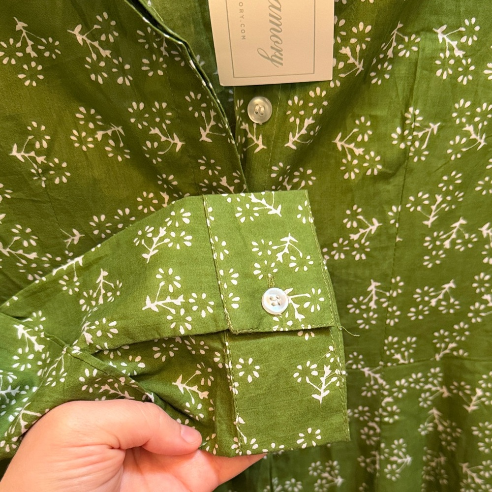 Julia Amory Green Floral Long Sleeve Dress - Picture 4 of 8